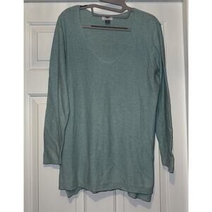 Old Navy Women's Blue /Green Long Sleeve Lightweight Pullover Sweater XL